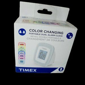 Timex Travel Dual Alarm Color Changing Travel Port